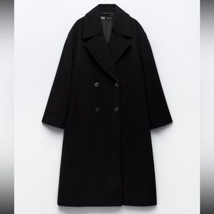 Zara Black Soft Oversized Coat